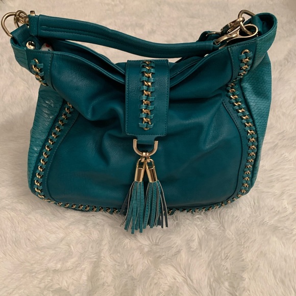 Big Buddha Handbags - Big Buddha Turquoise Snake Shoulder Bag